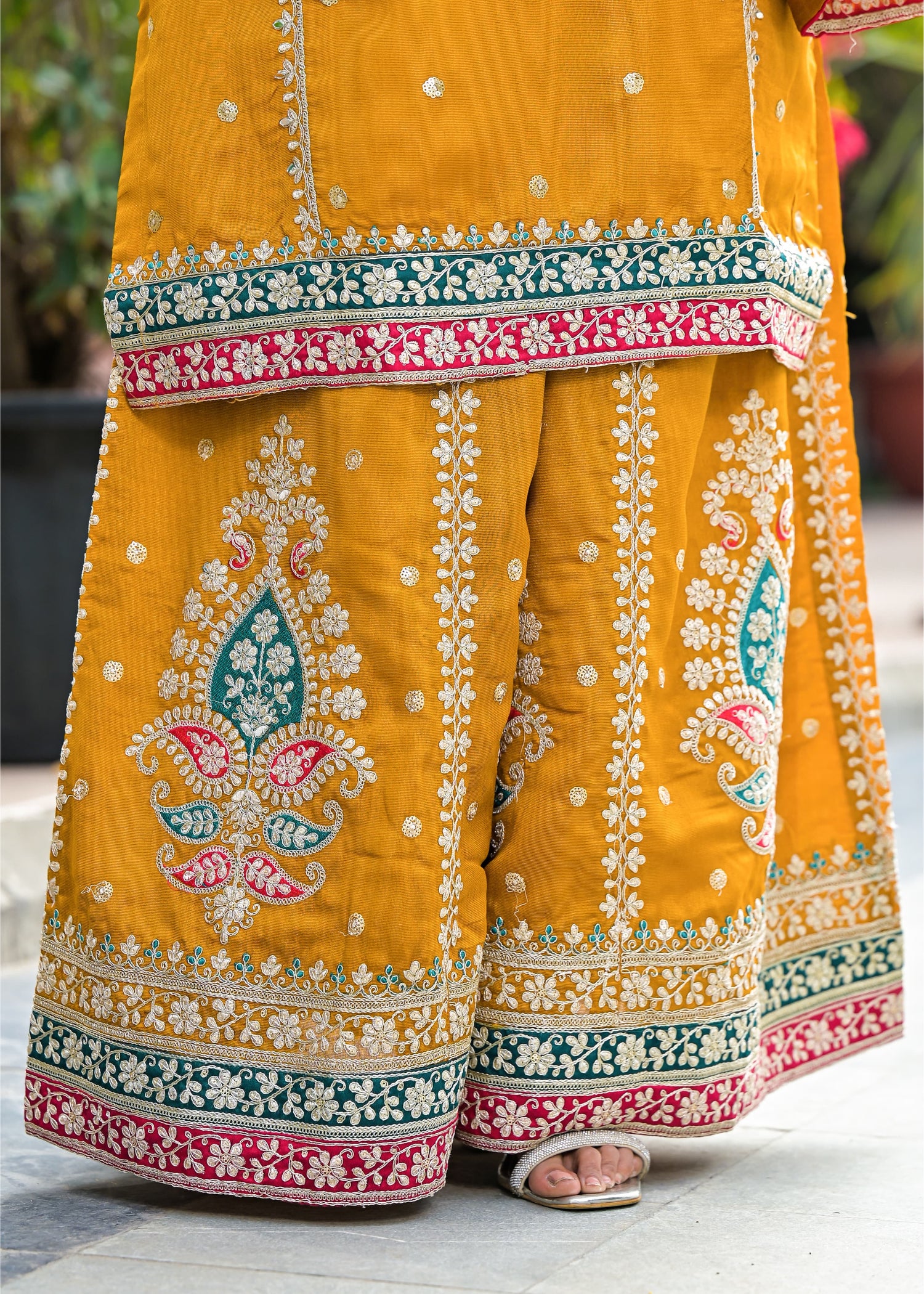 YELLOW RADIANCE Embroidered Traditional Ensemble