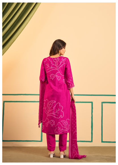 PINK AURA Traditional Digital Print Ensemble